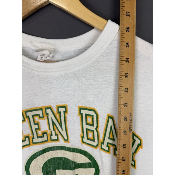 Vintage 90's Green Bay Packers NFL Football Shirt Rare White Single Stitch Large - Picture 15 of 15